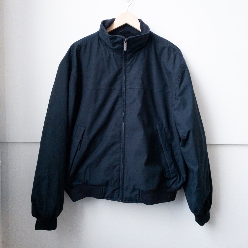 GANT Fleece Lined Navy Blue Bomber Jacket